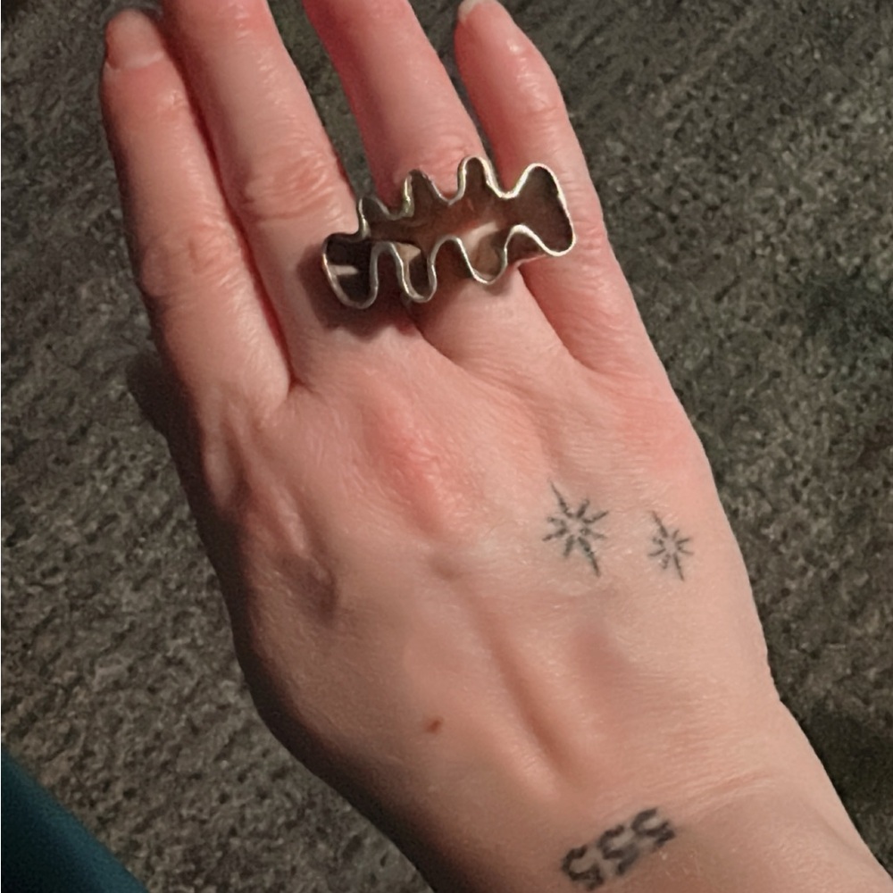 Unique Silver Statement Ring